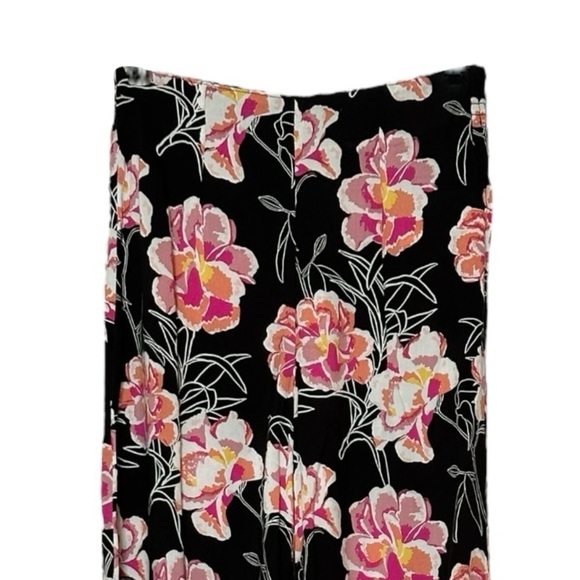 Roxy Pants Women’s Size XS Black Floral Print NWT Vacation Flowy Wide Leg - Picture 3 of 9
